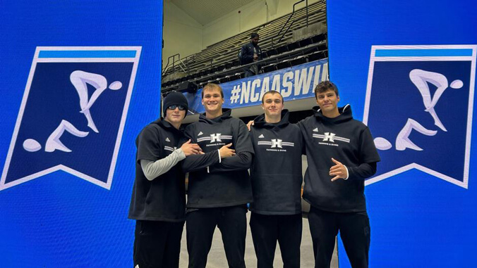 men?s swim team at the NCAA championships.